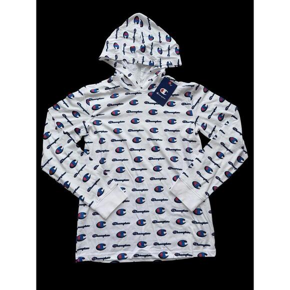 Champion Other - Champion Youth Boys Long-Sleeve Pullover All-over Print Long Sleve Shirt L